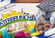 Easter brunch on April 1 and 2, 2018 at Hofbräu München, Wirtshaus Berlin Osterbrunch.