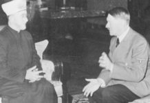 Adolf and Amin Amin al Husseini und Adolf Hitler 1941 in Berlin.