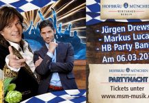 The King of Mallorca holds court – party night with Jürgen Drews and Markus Luca at the Hofbräu Wirtshaus Berlin