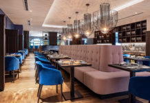 An evening out in Prussian blue at the Heritage restaurant