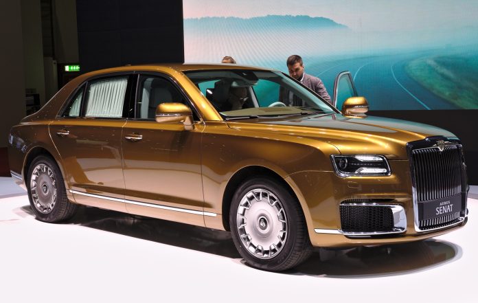 A Senate of Aurus. Photo: Alexander Migl, CC BY-SA 4.0, location and date of photograph: Geneva Motor Show, 2019