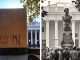 Fascists in Odessa – Pushkin monument hidden behind chipboard