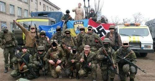 A group of Ukro-fascists in Ukraine, known as Banderastan. Source: Facebook